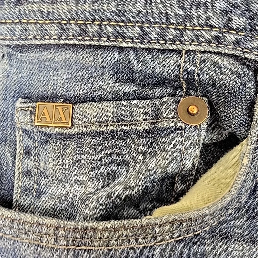 Armani Exchange Men's Distressed Blue Jeans, Sz 32 X 32
